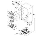 Amana SPD25TW-P1303505WW freezer shelves and light diagram