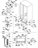 Drain system, rollers, and evaporator assy