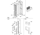 Amana SG19SW-P1193702WW freezer door and accessories diagram