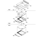 Amana SG19SW-P1193702WW shelf and crisper assemblies diagram