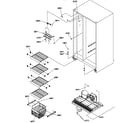 Amana SG19SW-P1193702WW freezer shelves and light diagram