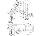 Amana SG19SW-P1193702WW drain system, rollers, and evaporator assy diagram