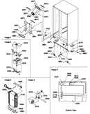 Drain system, rollers, and evaporator assy