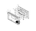 Caloric RLN367UW/P1143143NW oven door assembly diagram
