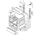 Caloric RLN340UW/P1143507NW cabinet assembly diagram
