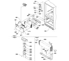 Amana BXI22S5L-P1196603WL evaporator & freezer control assembly diagram