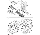 Amana BX22S5E-P1196705WE shelving assemblies diagram