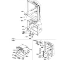 Amana BX22S5L-P1196705WL light switches & drain funnel diagram