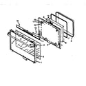 Caloric RSF3410W-P1141257N oven door assembly (rsf3200l/p1141255n) (rsf3200w/p1141264n) (rsf3300l/p1141256n) diagram