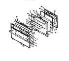 Caloric RSF3410W-P1141257N oven door assembly (rsf3300l/p1141256n) (rsf3300w/p1141265n) (rsf3410l/p1141257n) (rsf3410w/p1141257n) diagram