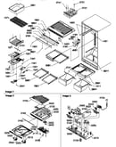 Interior cabinet and drain block assembly