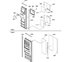 Amana SRD20TPE-P1190811WE refrigerator/freezer door trim and panels diagram