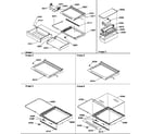 Amana SRD20TPW-P1190811WW deli, shelf, and crisper assemblies diagram