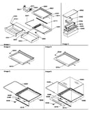 Deli, shelf, and crisper assemblies