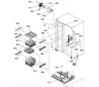 Amana SRD20TPW-P1190811WW freezer shelves and light diagram