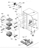 Freezer shelves and light