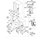 Amana SRD20TPE-P1190811WE drain system, rollers, and evaporator assy diagram