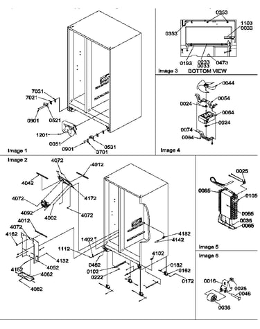 Drain system, rollers, and evaporator assy