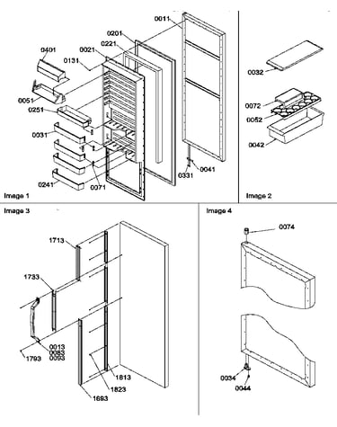 Refrigerator door and accessories
