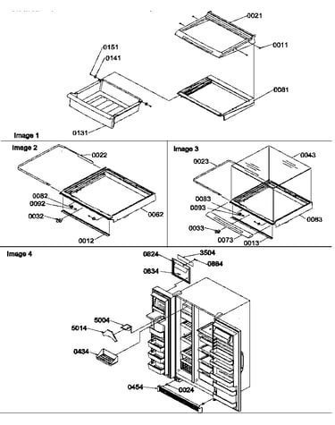 Shelves, deli, crisper assemblies and toe grille