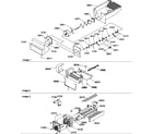 Amana SXD322S2W-P1305701WW ice bucket auger, ice maker assy, & ice maker parts diagram