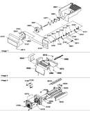 Ice bucket auger, ice maker assy, & ice maker parts