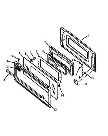 Oven door, rls669 (rls669ul/p1142168nl) (rls669ul/p1142769nl) (rls669ul/p1142966nl) (rls669uw/p1142769nw) (rls669uw/p1142966nw)