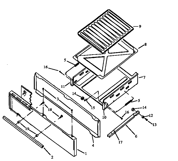 BROILER DRAWER-PRIOR TO MARCH 1,1992(DATE CODE 9203)