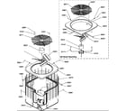 Amana RCB24A2B/P1205302C motor mount assembly diagram