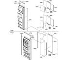 Amana SRD27TPE-P1190312WE refrigerator/freezer door trim and panels diagram