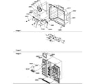 Amana SRD325S5W-P1307202WW ice & water cavity, electronic bracket & toe grille diagram