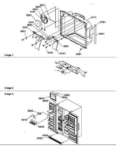 Ice & water cavity, electronic bracket & toe grille