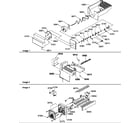Amana SRD325S5L-P1307201WL ice bucket auger, ice maker and ice maker parts diagram
