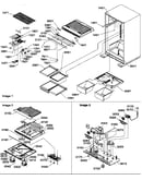 Interior cabinet and drain block assembly