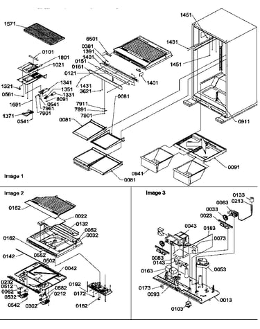 Interior cabinet and drain block assembly