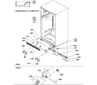 Amana ATS518SW-P1183714WW ladders, lower cabinet and rollers diagram
