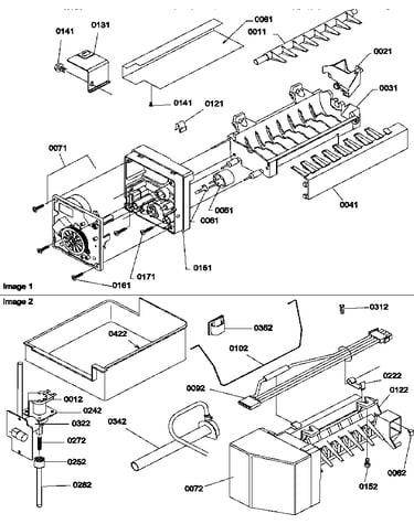 Ice maker assembly and parts