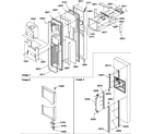 Amana SRD327S3W-P1307104WW freezer door diagram