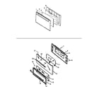 Amana SBP22AA5-P1142981NL ovendoor assembly-solid door diagram