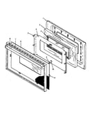Oven door, glass, ehn380/389 (ehn3802l/p1143207nl) (ehn3802w/p1143207nw) (ehn3892l/p1143208nl)