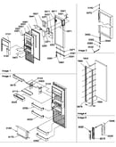 Interior refrigerator door