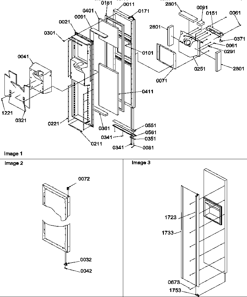 Interior freezer door