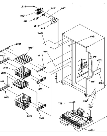 Baskets, supports and rails