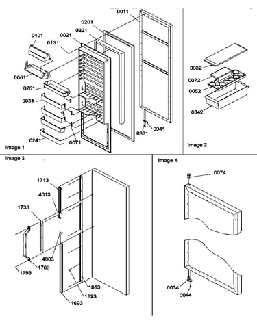 Refrigerator door and accessories