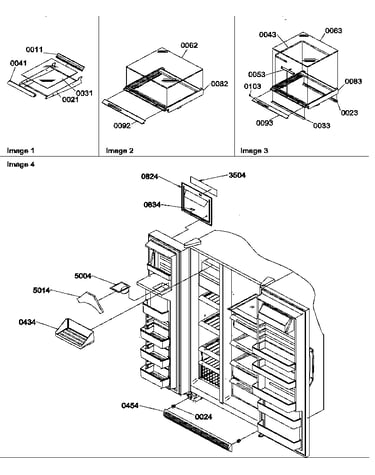 Shelf, crisper assemblies and toe grille