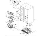 Amana SCD25TL-P1190426WL freezer shelves and light diagram