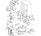 Amana SCD25TL-P1190426WL drain system, rollers, and evaporator assy diagram