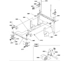 Amana BRF520TE-P1301501WE bottom hinge and roller assembly diagram
