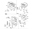 Amana BRF520TE-P1301501WE shelf ladders/light assemblies diagram