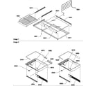 Amana BRF520TE-P1301501WE freezer shelf/deli/crisper assembly diagram